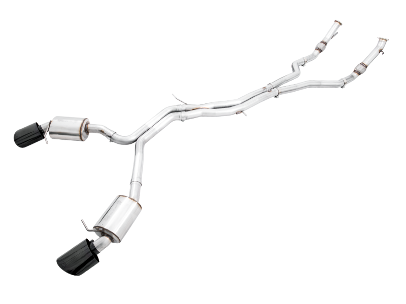AWE Tuning Audi B9 RS 5 Sportback Touring Edition Exhaust-Non Resonated- Diamond Black RS Style Tips - Black Ops Auto Works
