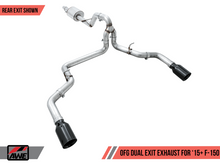 Load image into Gallery viewer, AWE Tuning 2015+ Ford F-150 0FG Dual Exit Performance Exhaust System w/5in Diamond Black Tips - Black Ops Auto Works