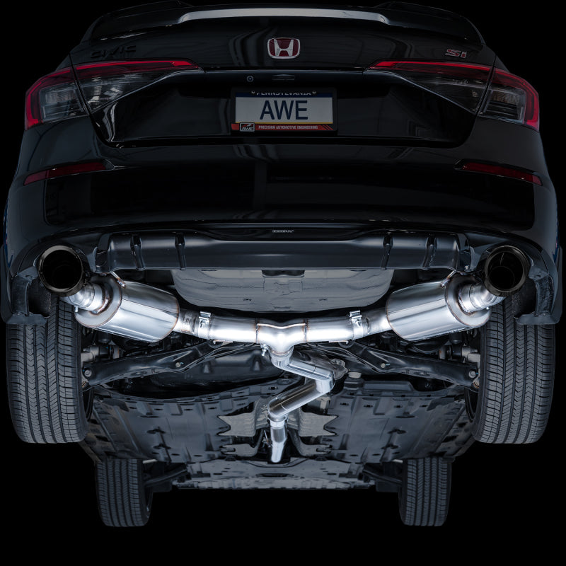 AWE Tuning 22+ Honda Civic Si/Acura Integra Touring Edition Catback Exhaust - Dual Diamond Black Tip-Catback-AWE Tuning-810098809689-