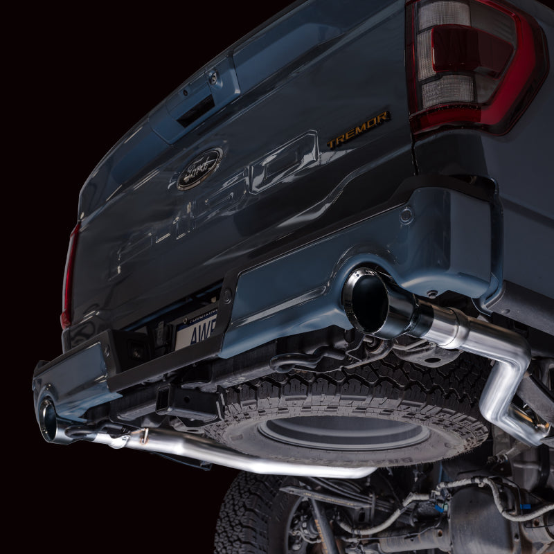 AWE Tuning 2021+ Ford F-150 Tremor (w/ Bumper Cutouts) 0FG Resonated Catback - Diamond Black Tips-Catback-AWE Tuning-810098809924-