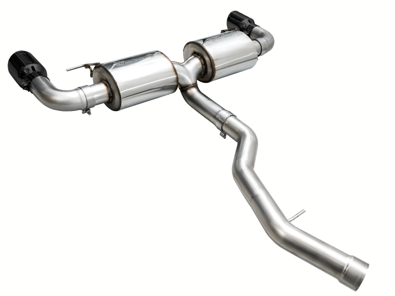 AWE 19-23 BMW 330i / 21-23 BMW 430i Base G2X Touring Axle Back Exhaust - Diamond Black - Black Ops Auto Works