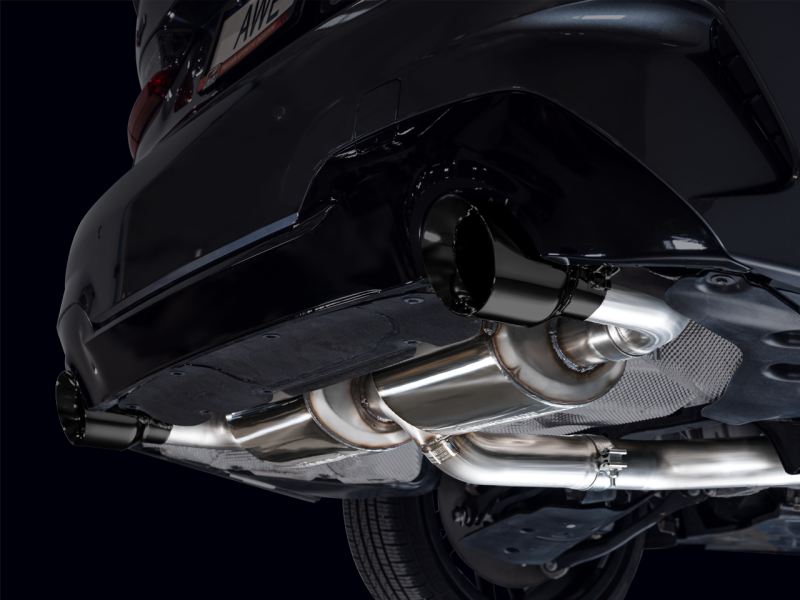AWE 19-23 BMW 330i / 21-23 BMW 430i Base G2X Touring Axle Back Exhaust - Diamond Black - Black Ops Auto Works