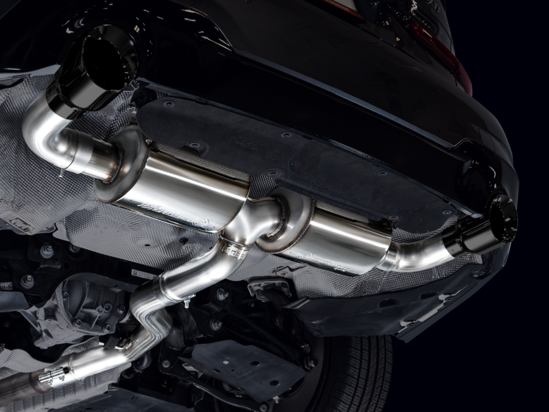 AWE 19-23 BMW 330i / 21-23 BMW 430i Base G2X Touring Axle Back Exhaust - Diamond Black - Black Ops Auto Works