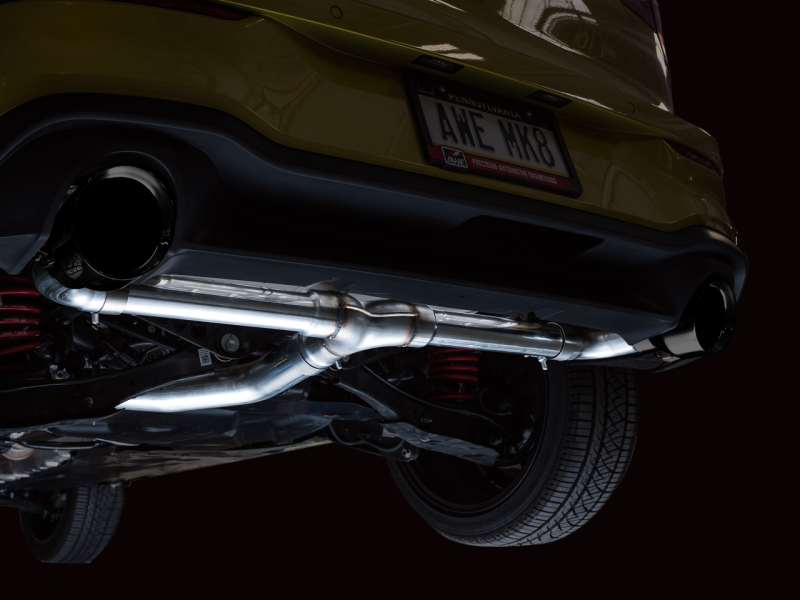 AWE 2022 VW GTI MK8 Touring Edition Exhaust - Diamond Black Tips - Black Ops Auto Works