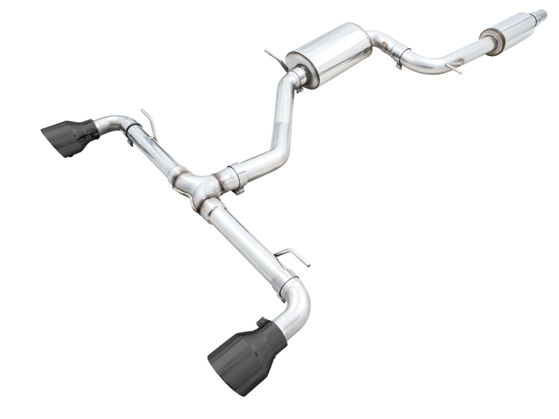 AWE 2022 VW GTI MK8 Touring Edition Exhaust - Diamond Black Tips - Black Ops Auto Works