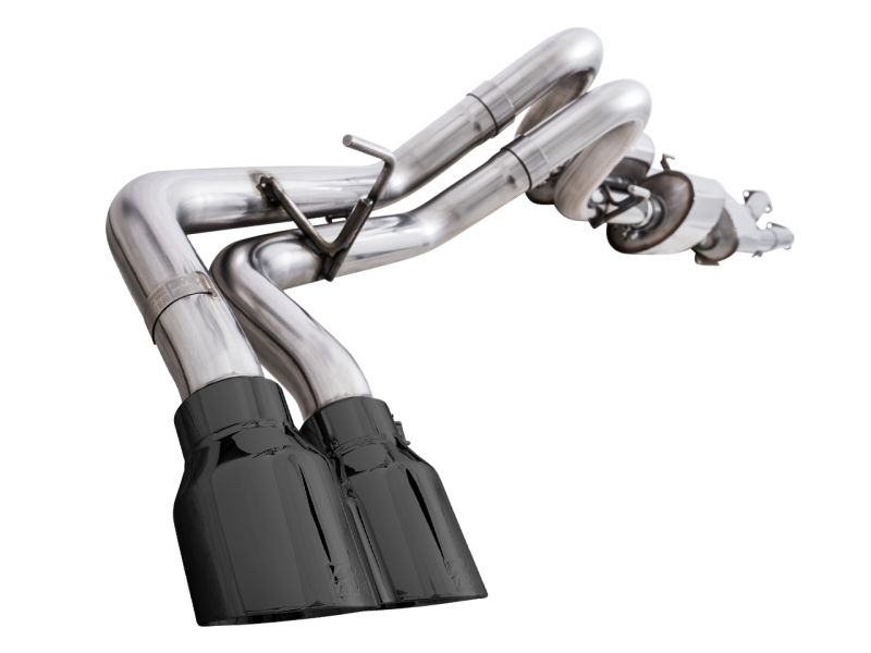 AWE 16-22 Toyota Tacoma 0FG Catback Exhaust w/ BashGuard - Dual Diamond Black Tips - Black Ops Auto Works