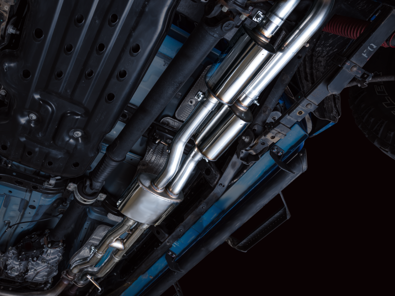 AWE 16-22 Toyota Tacoma 0FG Catback Exhaust w/ BashGuard - Dual Diamond Black Tips - Black Ops Auto Works