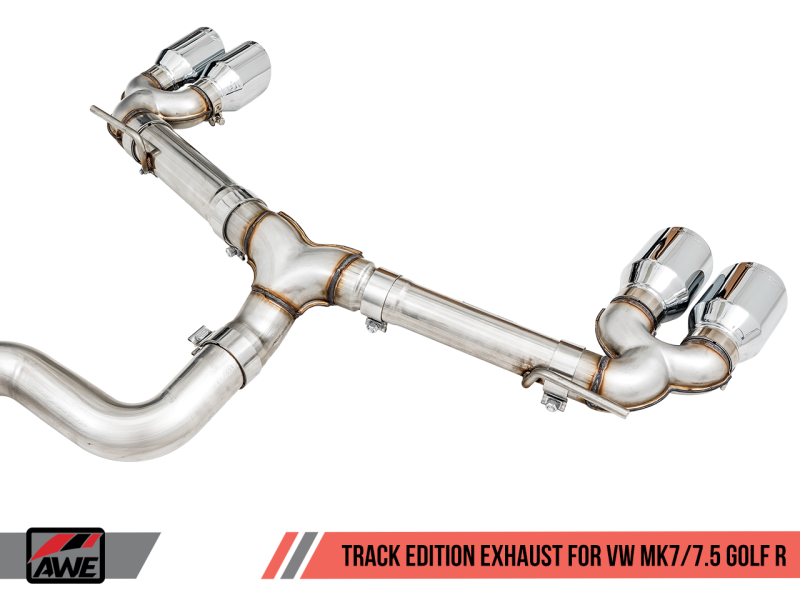 AWE Tuning MK7.5 Golf R Track Edition Exhaust w/Chrome Silver Tips 102mm - Black Ops Auto Works