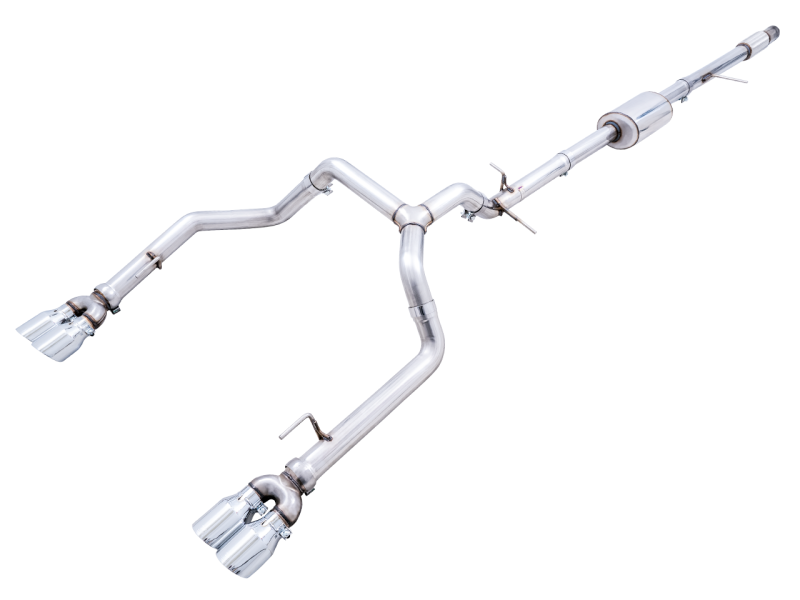 AWE Tuning 4th Gen GM 1500 5.3L 0FG Catback Split Rear Exit (w/ Bumper Cutouts) - Quad Chrome Tips - Black Ops Auto Works