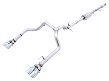 Load image into Gallery viewer, AWE Tuning 4th Gen GM 1500 5.3L 0FG Catback Split Rear Exit (w/ Bumper Cutouts) - Quad Chrome Tips - Black Ops Auto Works
