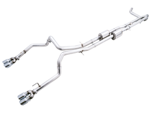 Load image into Gallery viewer, AWE Tuning 22-23 GMC Sierra 1500 AT4X 6.2L 0FG Catback Split Dual (Flat Bumper) - Chrome Silver Tips - Black Ops Auto Works