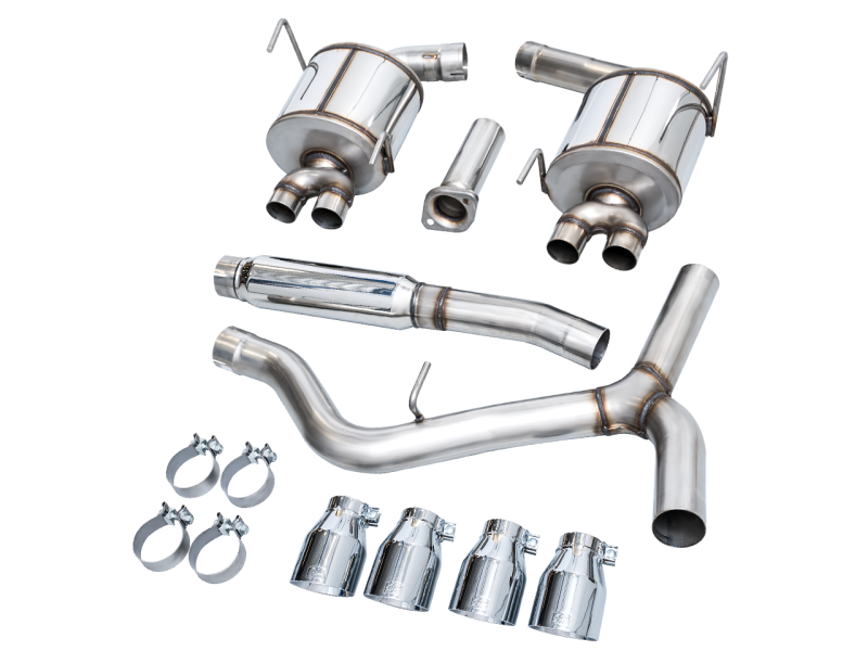 AWE Tuning 2022+ VB Subaru WRX Touring Edition Exhaust - Chrome Silver Tips - Black Ops Auto Works