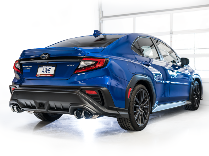 AWE Tuning 2022+ VB Subaru WRX Touring Edition Exhaust - Chrome Silver Tips - Black Ops Auto Works