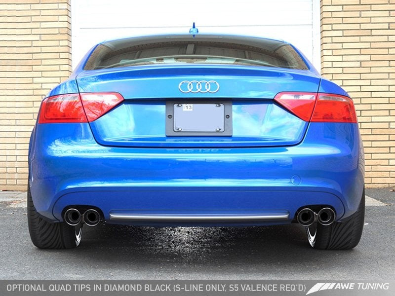 AWE Tuning Audi B8 A5 2.0T Touring Edition Exhaust - Quad Outlet Diamond Black Tips - Black Ops Auto Works