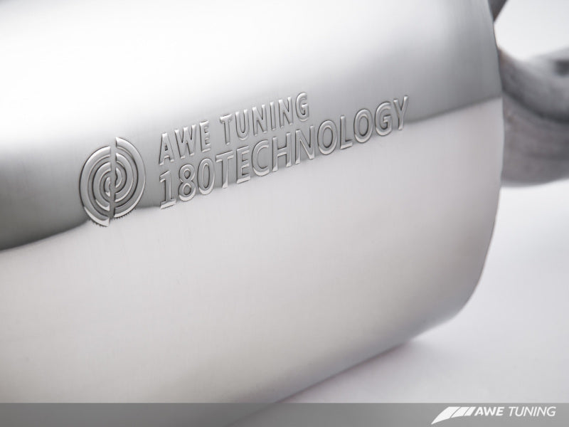 AWE Tuning Audi B8 A5 2.0T Touring Edition Exhaust - Quad Outlet Diamond Black Tips - Black Ops Auto Works