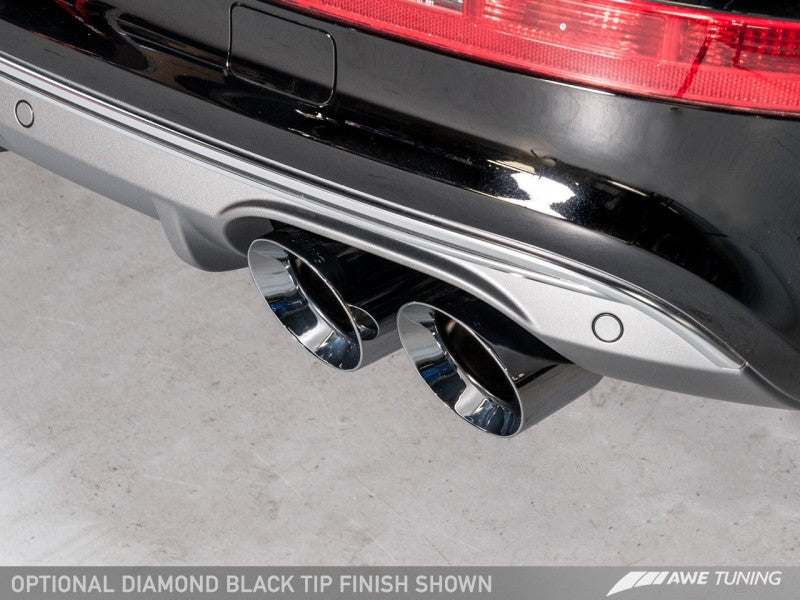 AWE Tuning Audi 8R SQ5 Touring Edition Exhaust - Quad Outlet Diamond Black Tips - Black Ops Auto Works
