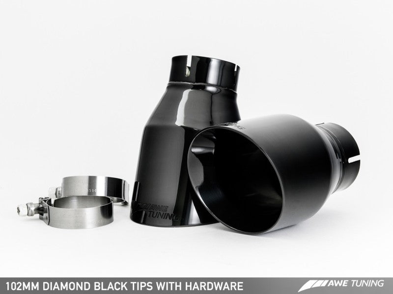 AWE Tuning Audi C7.5 A6 3.0T Touring Edition Exhaust - Quad Outlet Diamond Black Tips - Black Ops Auto Works