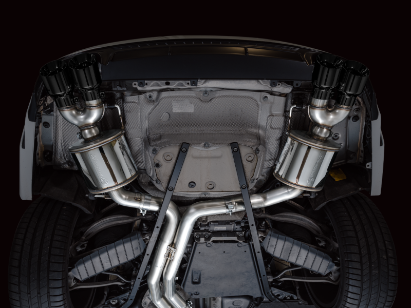 AWE Tuning 19-23 Audi C8 S6/S7 2.9T V6 AWD Touring Edition Exhaust - Diamond Black Tips - Black Ops Auto Works