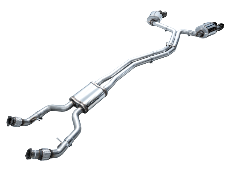 AWE Tuning 19-23 Audi C8 S6/S7 2.9T V6 AWD Touring Edition Exhaust - Diamond Black Tips - Black Ops Auto Works