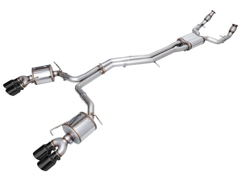 AWE Tuning 19-23 Audi C8 S6/S7 2.9T V6 AWD Touring Edition Exhaust - Diamond Black Tips - Black Ops Auto Works