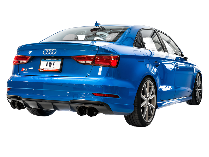 AWE Tuning Audi 8V S3 Track Edition Exhaust w/Diamond Black Tips 102mm - Black Ops Auto Works