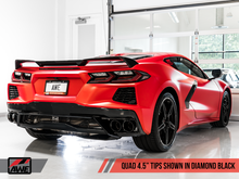 Load image into Gallery viewer, AWE Tuning 2020 Chevrolet Corvette (C8) Touring Edition Exhaust - Quad Diamond Black Tips - Black Ops Auto Works