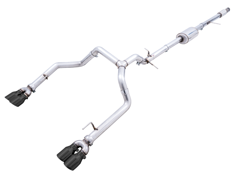 AWE Tuning 4th Gen GM 1500 5.3L 0FG Catback Split Rear Exit (w/ Bumper Cutouts) - Quad Diamond Tips - Black Ops Auto Works