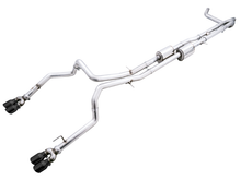 Load image into Gallery viewer, AWE Tuning 4th Gen GM 1500 6.2L 0FG Catback Split Rear Exit (w/ Bumper Cutouts) - Quad Diamond Tips - Black Ops Auto Works