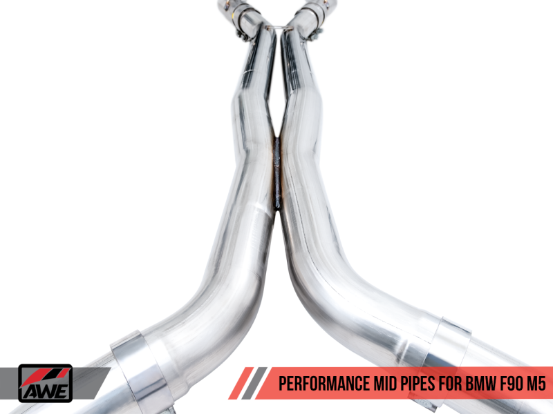 AWE Tuning 18-19 BMW F90 M5 Non-Resonated Performance Mid Pipes - Black Ops Auto Works