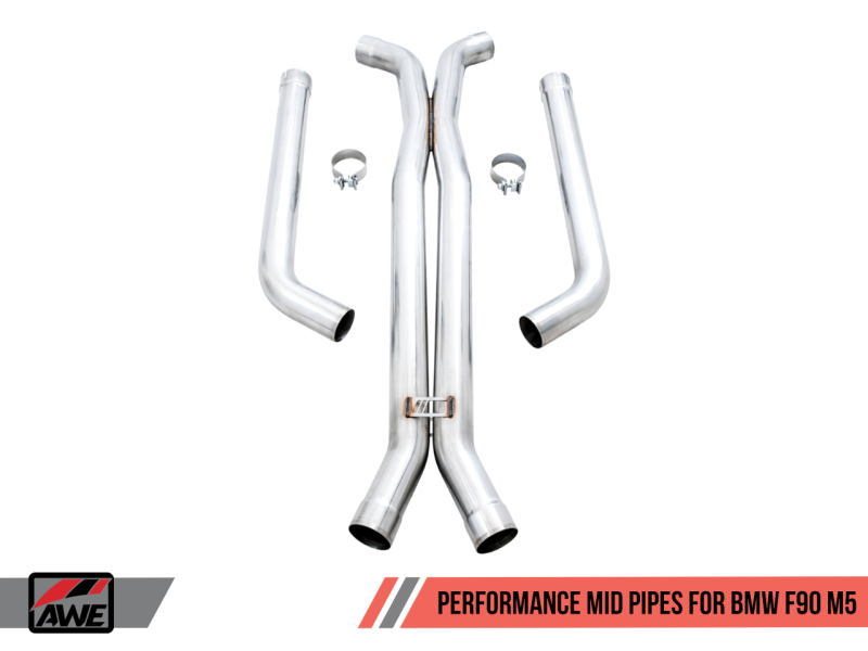 AWE Tuning 18-19 BMW F90 M5 Non-Resonated Performance Mid Pipes - Black Ops Auto Works