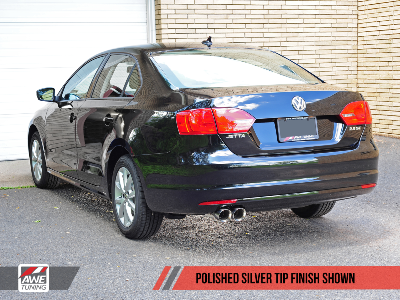 AWE Tuning Mk6 Jetta 2.5L Track Edition Exhaust - Polished Silver Tips - Black Ops Auto Works