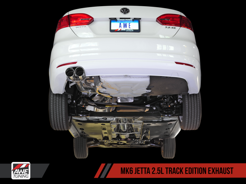 AWE Tuning Mk6 Jetta 2.5L Track Edition Exhaust - Diamond Black Tips - Black Ops Auto Works