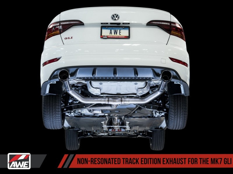 AWE Tuning 18-21 Volkswagen Jetta GLI Mk7 Track Edition Exhaust - Diamond Black Tips (Fits OEM DP) - Black Ops Auto Works