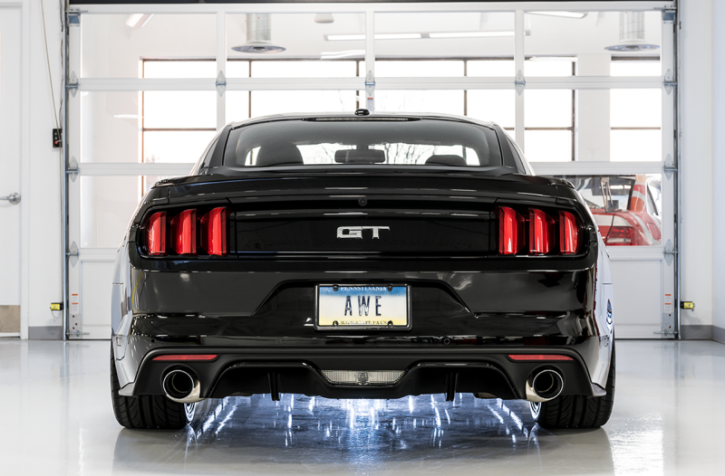 AWE Tuning S550 Mustang GT Cat-back Exhaust - Track Edition (Chrome Silver Tips) - Black Ops Auto Works