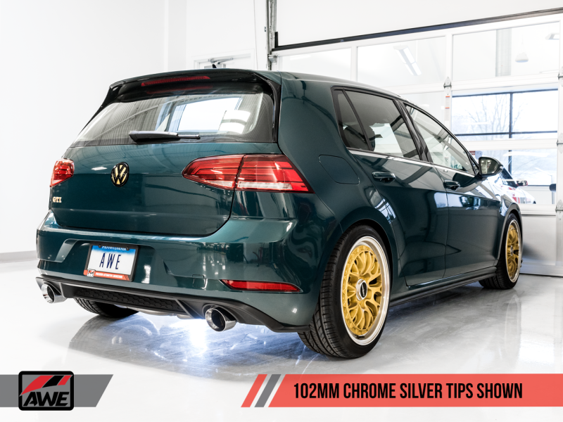 AWE Tuning Volkswagen GTI MK7.5 2.0T Track Edition Exhaust w/Chrome Silver Tips 102mm - Black Ops Auto Works