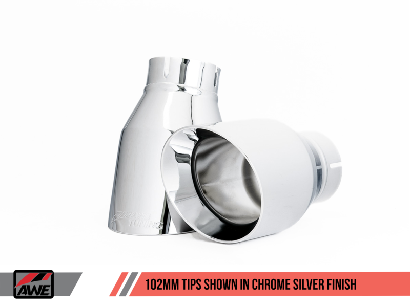 AWE Tuning VW MK7 Golf Alltrack/Sportwagen 4Motion Track Edition Exhaust - Polished Silver Tips - Black Ops Auto Works