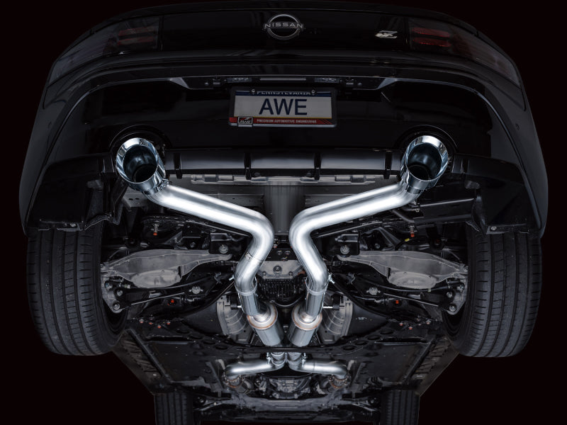 AWE 2023 Nissan Z RZ34 RWD Track Edition Catback Exhaust System w/ Chrome Silver Tips-Catback-AWE Tuning-810098809849-