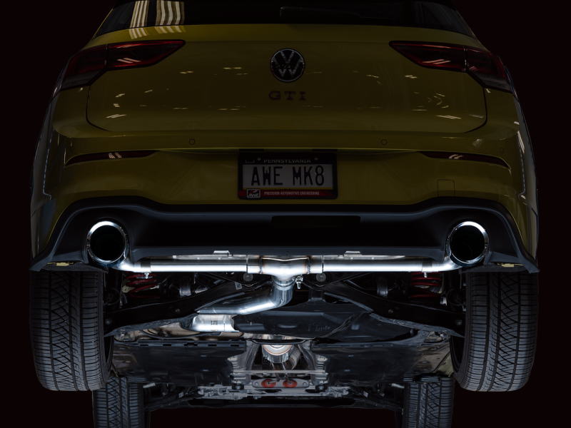 AWE 2022 VW GTI MK8  Track Edition Exhaust - Chrome Silver Tips - Black Ops Auto Works
