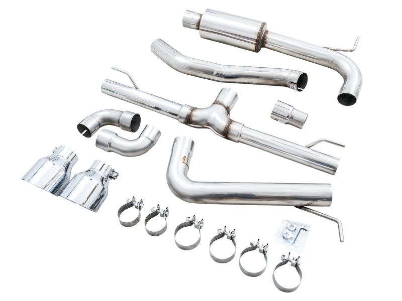 AWE 2022 VW GTI MK8  Track Edition Exhaust - Chrome Silver Tips - Black Ops Auto Works