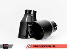 Load image into Gallery viewer, AWE Tuning Audi B9 A4 Track Edition Exhaust Dual Outlet - Diamond Black Tips (Includes DP) - Black Ops Auto Works