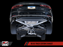 Load image into Gallery viewer, AWE Tuning Audi B9 A5 Track Edition Exhaust Dual Outlet - Diamond Black Tips (Includes DP) - Black Ops Auto Works