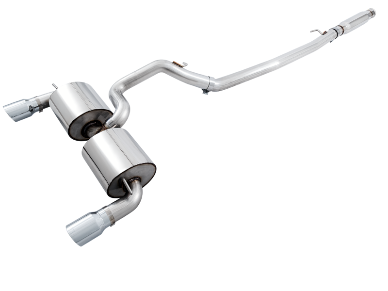 AWE Tuning Ford Focus RS Touring Edition Cat-back Exhaust - Resonated - Diamond Black Tips - Black Ops Auto Works
