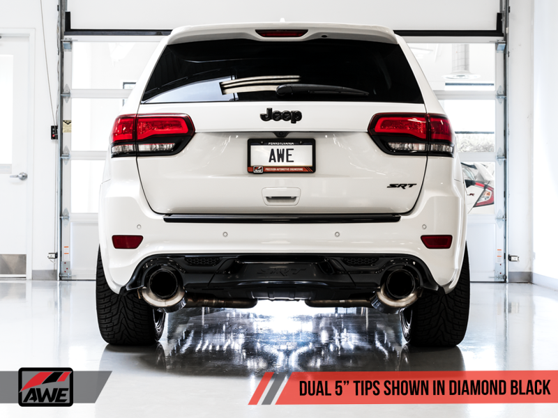 AWE Tuning 2020 Jeep Grand Cherokee SRT Track Edition Exhaust - Diamond Black Tips - Black Ops Auto Works