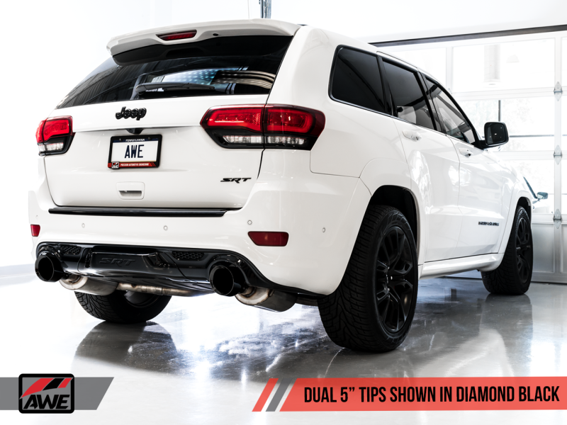 AWE Tuning 2020 Jeep Grand Cherokee SRT Track Edition Exhaust - Diamond Black Tips - Black Ops Auto Works