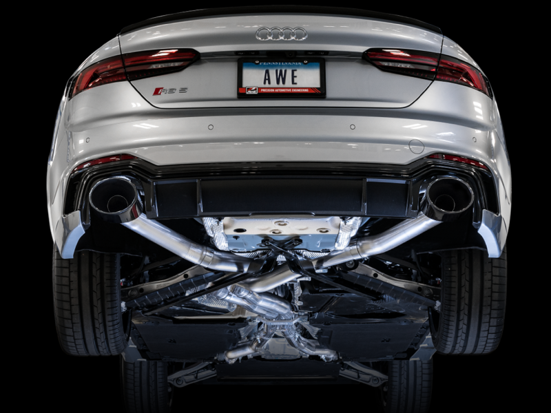 AWE Tuning Audi B9 RS5 Track Edition Exhaust w/ Diamond Black RS Tips - Black Ops Auto Works