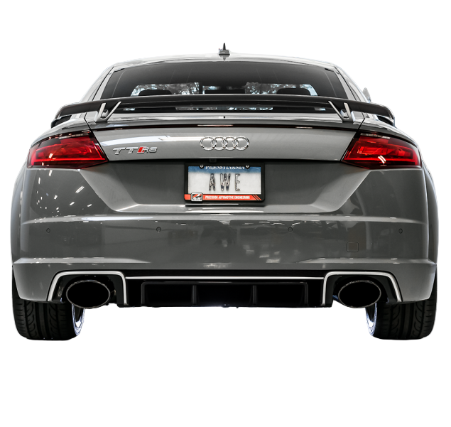 AWE Tuning 18-19 Audi TT RS 8S/RK3 2.5L Turbo Track Edition Exhaust - Diamond Black RS-Style Tips - Black Ops Auto Works