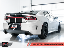 Load image into Gallery viewer, AWE Tuning 2015+ Dodge Charger 6.4L/6.2L Non-Resonated Touring Edition Exhaust - Diamond Blk Tips - Black Ops Auto Works