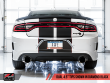 Load image into Gallery viewer, AWE Tuning 2015+ Dodge Charger 6.4L/6.2L Non-Resonated Touring Edition Exhaust - Diamond Blk Tips - Black Ops Auto Works