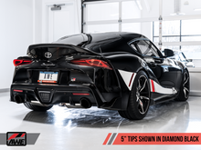 Load image into Gallery viewer, AWE 2020 Toyota Supra A90 Non-Resonated Touring Edition Exhaust - 5in Diamond Black Tips - Black Ops Auto Works