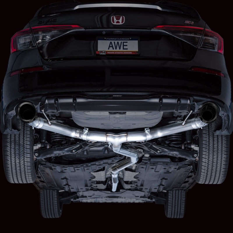 AWE Tuning 22+ Honda Civic Si/Acura Integra Track Edition Catback Exhaust - Dual Diamond Black Tips-Catback-AWE Tuning-810098809665-